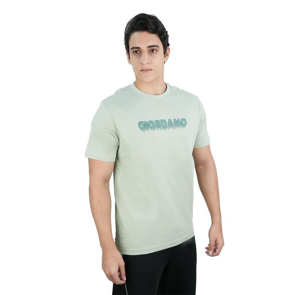 Men's Cotton Signature Print Tee S - Shop Giordano