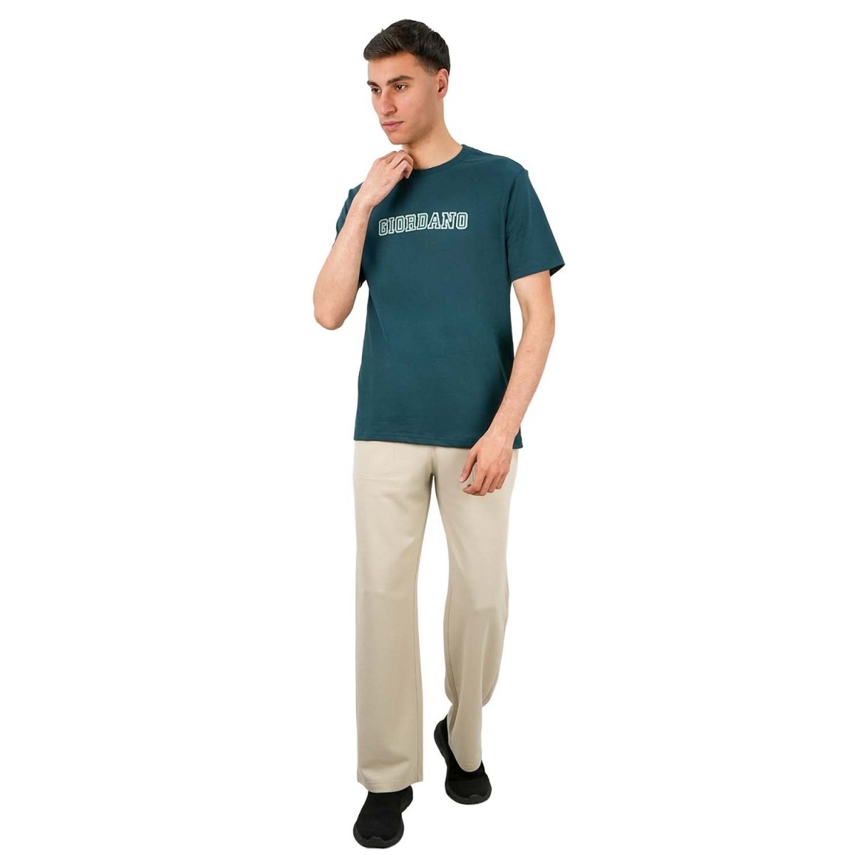 Men's Cotton Signature Print Tee - Giordano
