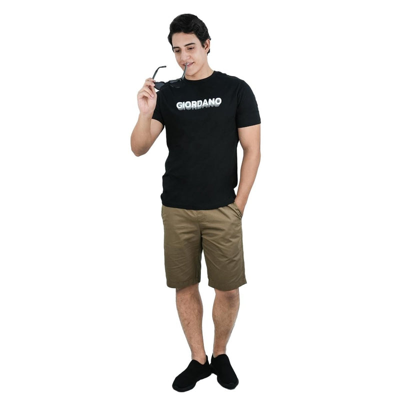 Men's Cotton Signature Print Tee S - Shop Giordano