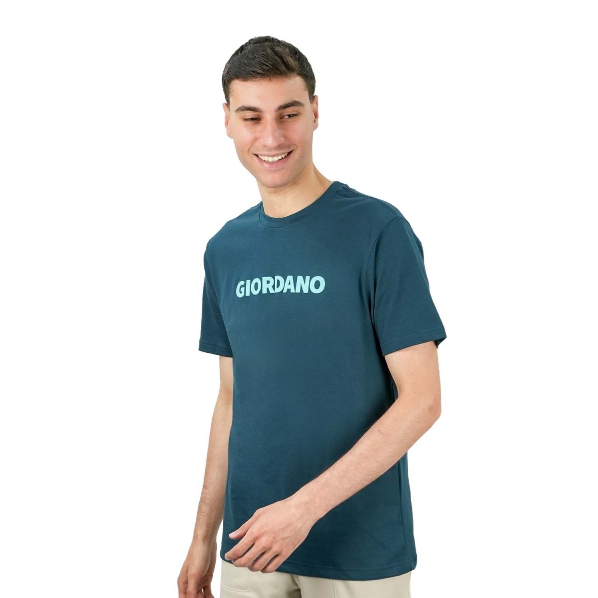 Men's Cotton Signature Print Tee - Giordano