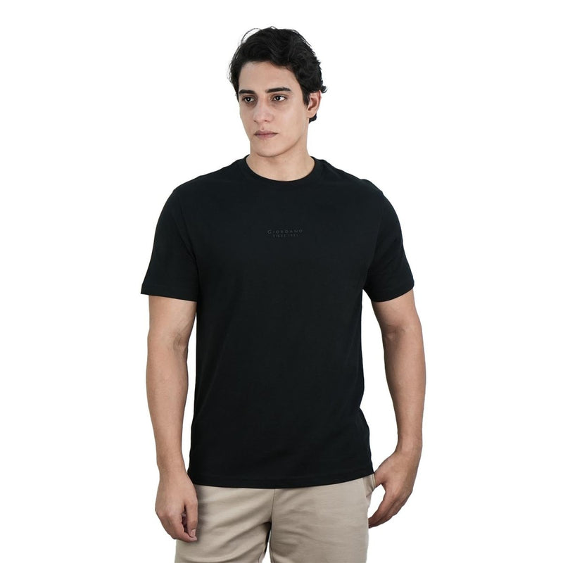 Men's Cotton Signature Print Tee S - Shop Giordano