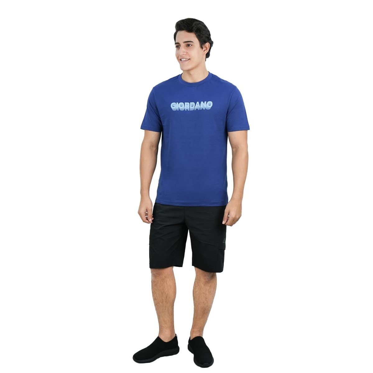 Men's Cotton Signature Print Tee S - Shop Giordano