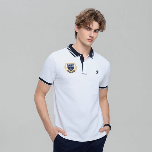 Men's Cotton Slim Fit Polo With Embroidery S - Shop Giordano