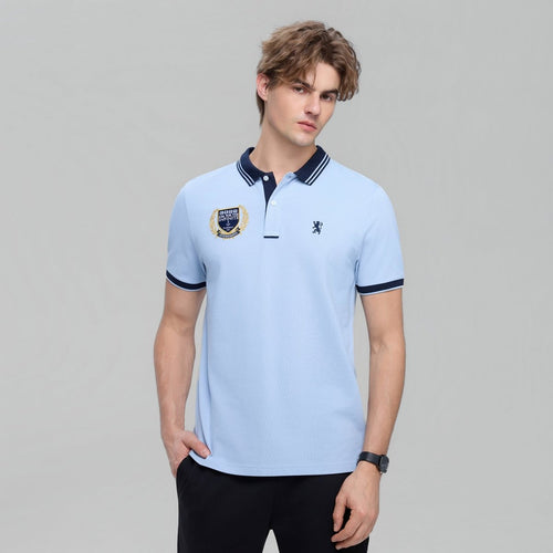 Men's Cotton Slim Fit Polo With Embroidery S - Shop Giordano