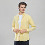 Men’S Cotton Slim Oxford Shirt With Embroidery S - Shop Giordano