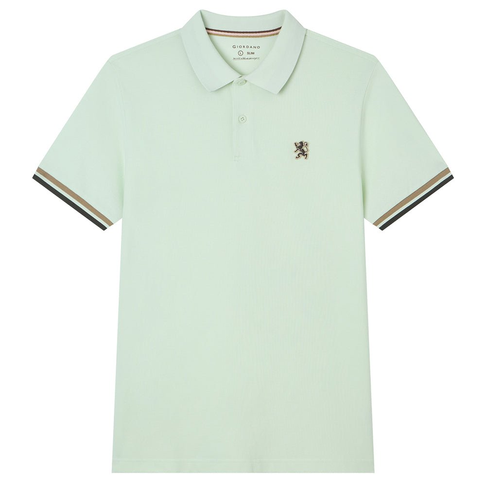 Men’S Cotton Slim Performance Polo With Small Lion Embroidery S - Shop Giordano