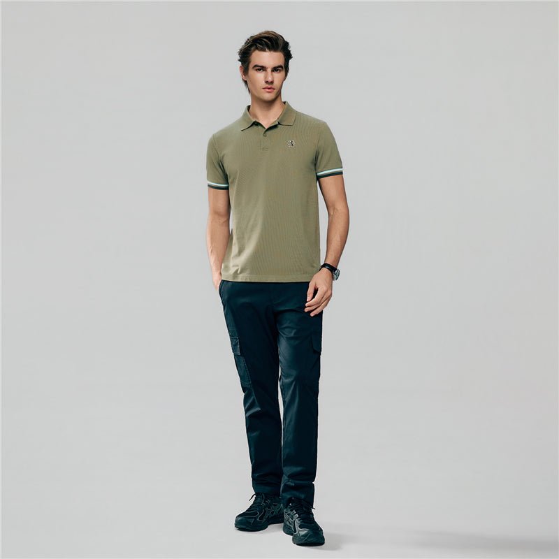 Men’S Cotton Slim Performance Polo With Small Lion Embroidery S - Shop Giordano