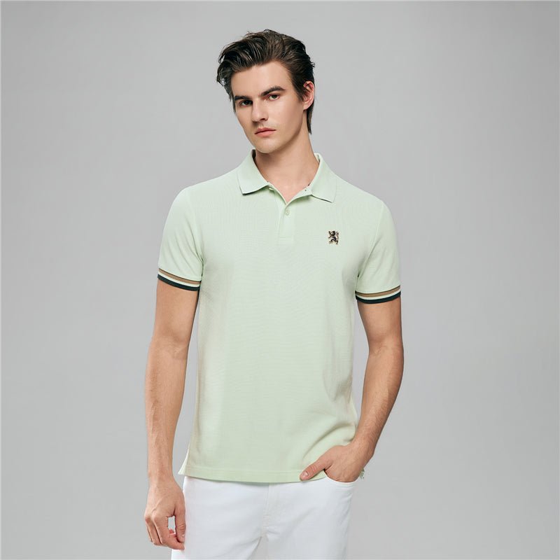 Men’S Cotton Slim Performance Polo With Small Lion Embroidery S - Shop Giordano