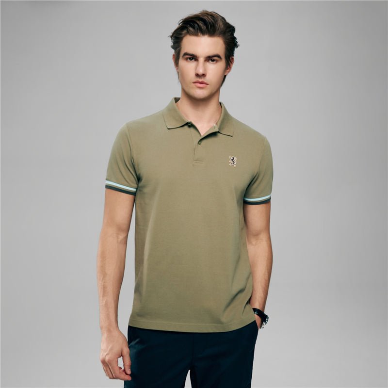 Men’S Cotton Slim Performance Polo With Small Lion Embroidery S - Shop Giordano