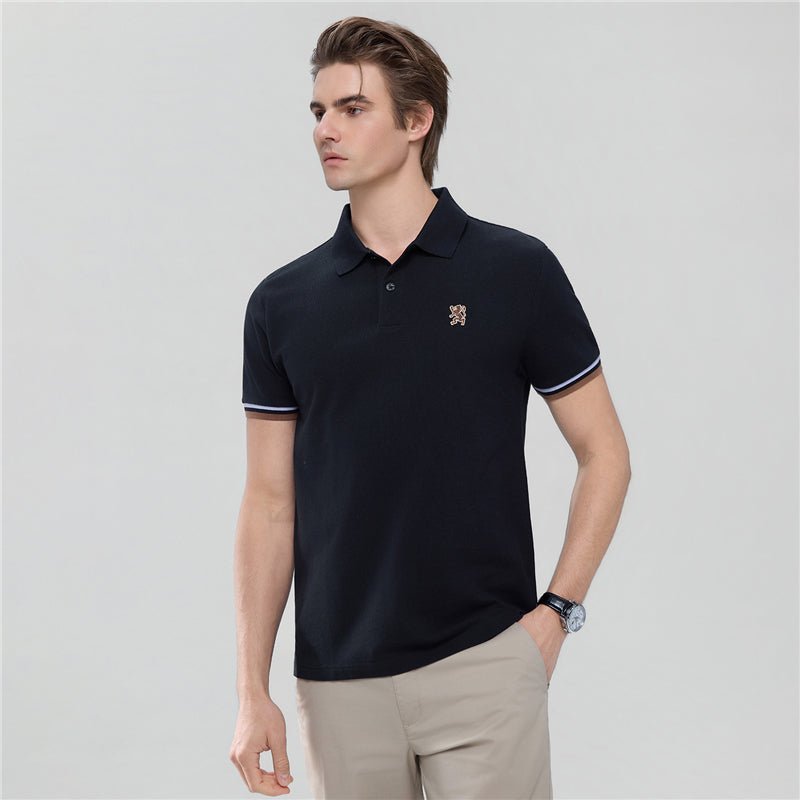 Men’S Cotton Slim Performance Polo With Small Lion Embroidery S - Shop Giordano
