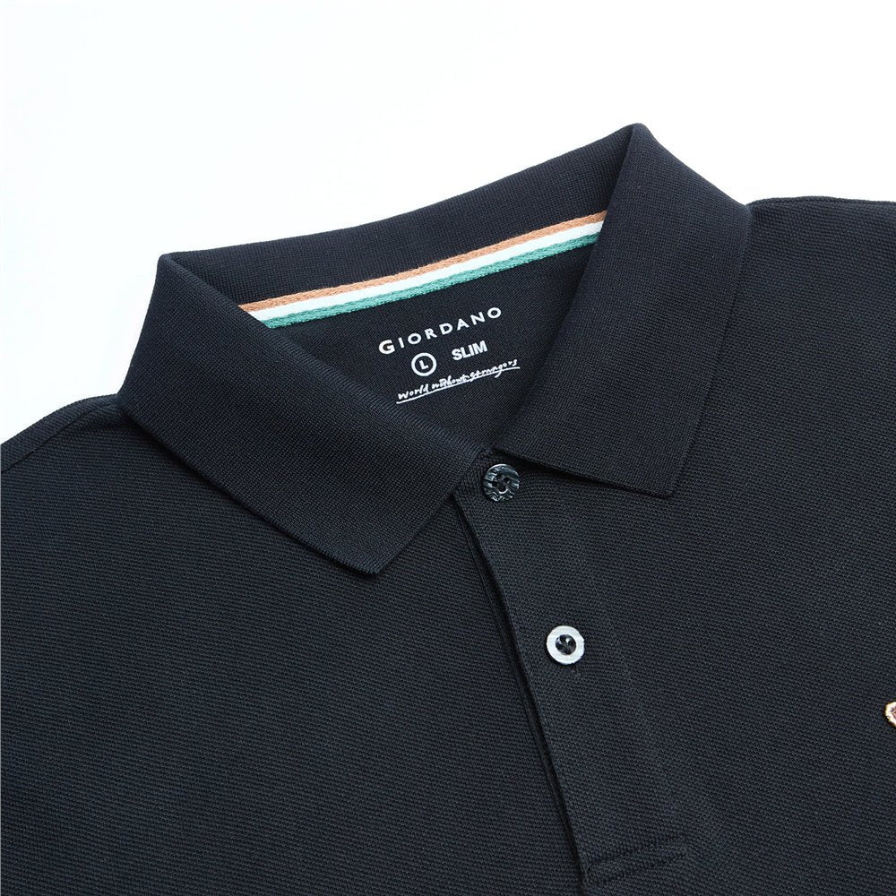Men’S Cotton Slim Performance Polo With Small Lion Embroidery S - Shop Giordano