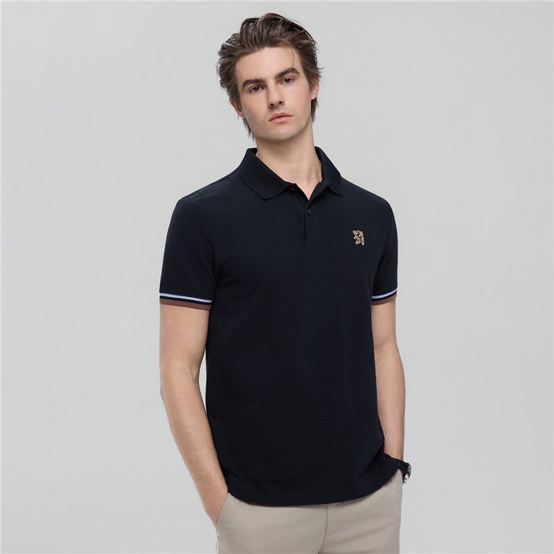 Men’S Cotton Slim Performance Polo With Small Lion Embroidery S - Shop Giordano