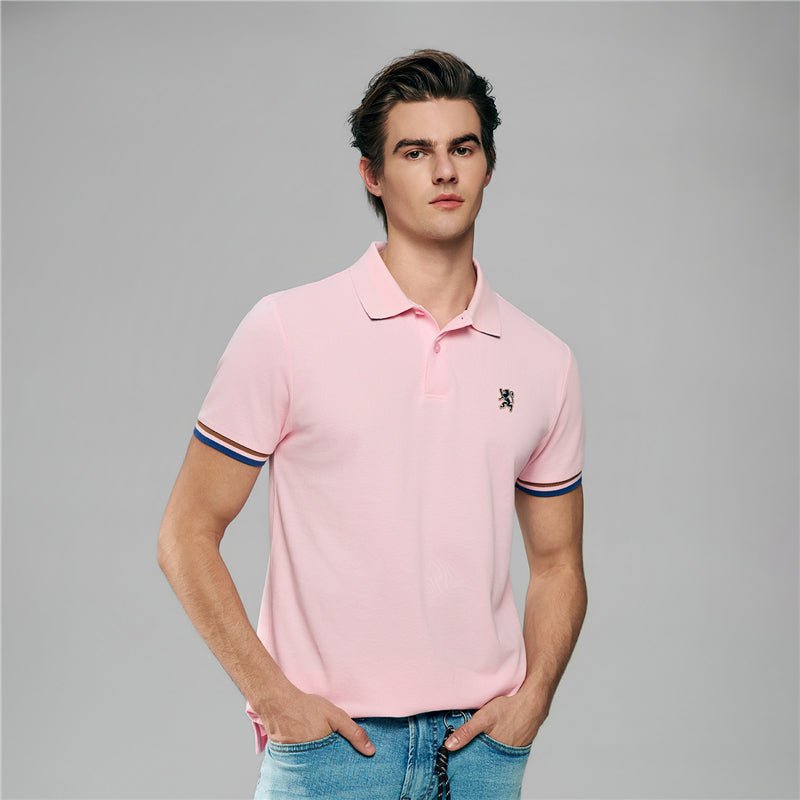 Men’S Cotton Slim Performance Polo With Small Lion Embroidery S - Shop Giordano