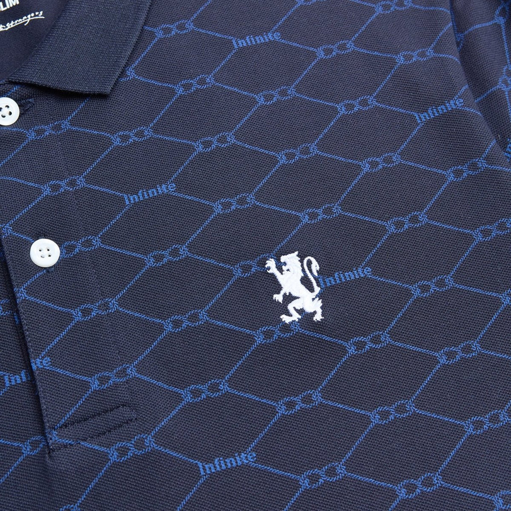 Giordano Men's Cotton Slim Pique Polo With Pattern Print - Premium Polo