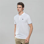 Giordano Men's Cotton Slim Pique Polo With Small Lion Embroidery - first_variant_option_2 Premium Polo for Giordano