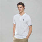 Giordano Men's Cotton Slim Pique Polo With Small Lion Embroidery - first_variant_option_2 Premium Polo for Giordano