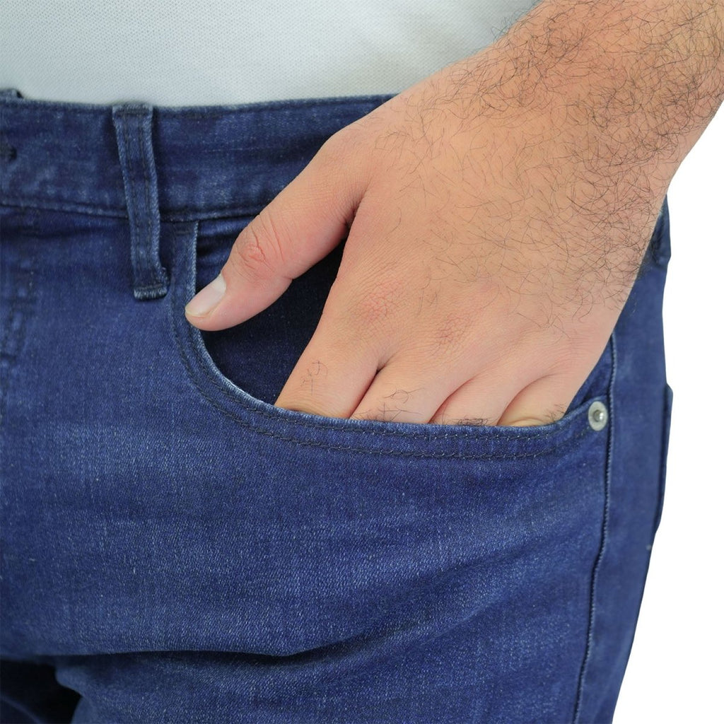 Men's Cotton Spandex Denim Low Rise Skinny Fit Tapered Jeans 30 - Shop Giordano