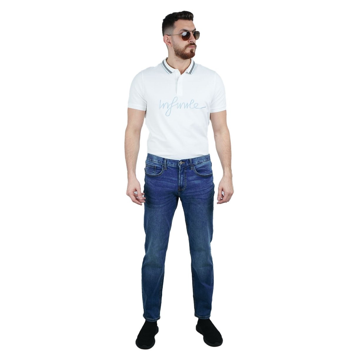 Men's Cotton Spandex Denim Low Rise Skinny Fit Tapered Jeans - Giordano