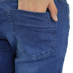 Men's Cotton Spandex Denim Low Rise Skinny Fit Tapered Jeans 30 - Shop Giordano