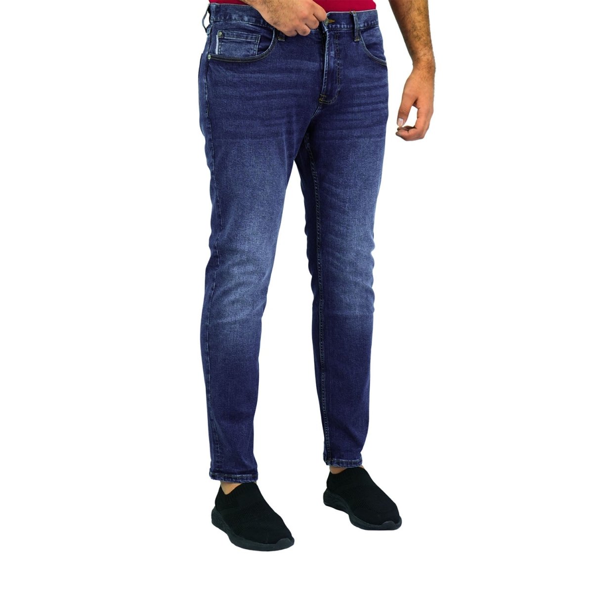 Men's Cotton Spandex Denim Low Rise Skinny Fit Tapered Jeans - Giordano