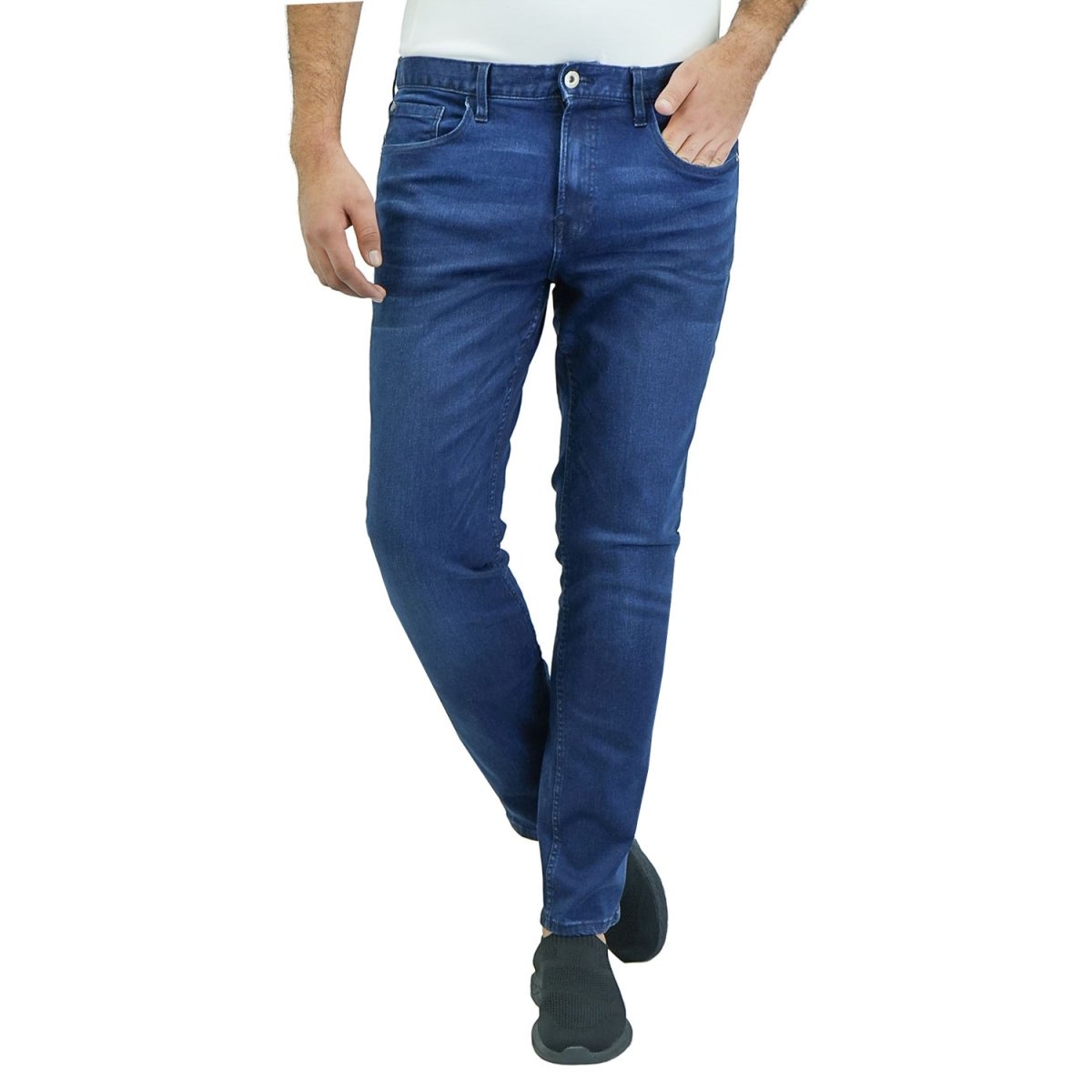 Men's Cotton Spandex Denim Low Rise Skinny Fit Tapered Jeans - Giordano