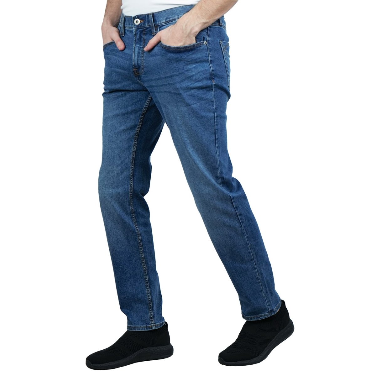 Men's Cotton Spandex Denim Low Rise Skinny Fit Tapered Jeans - Giordano