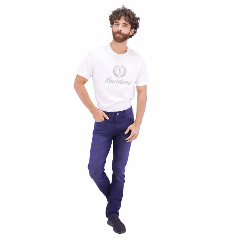 Giordano Men's Cotton Spandex Denim Low Rise Skinny Tapered Fit Jeans - Premium Jeans