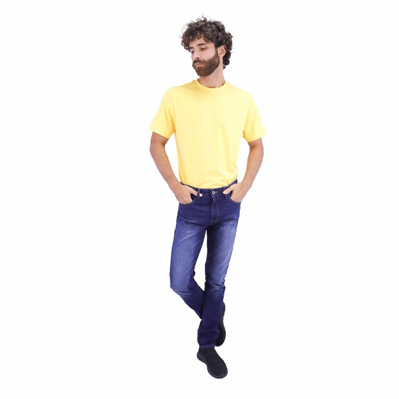 Giordano Men's Cotton Spandex Denim Low Rise Skinny Tapered Fit Jeans - Premium Jeans
