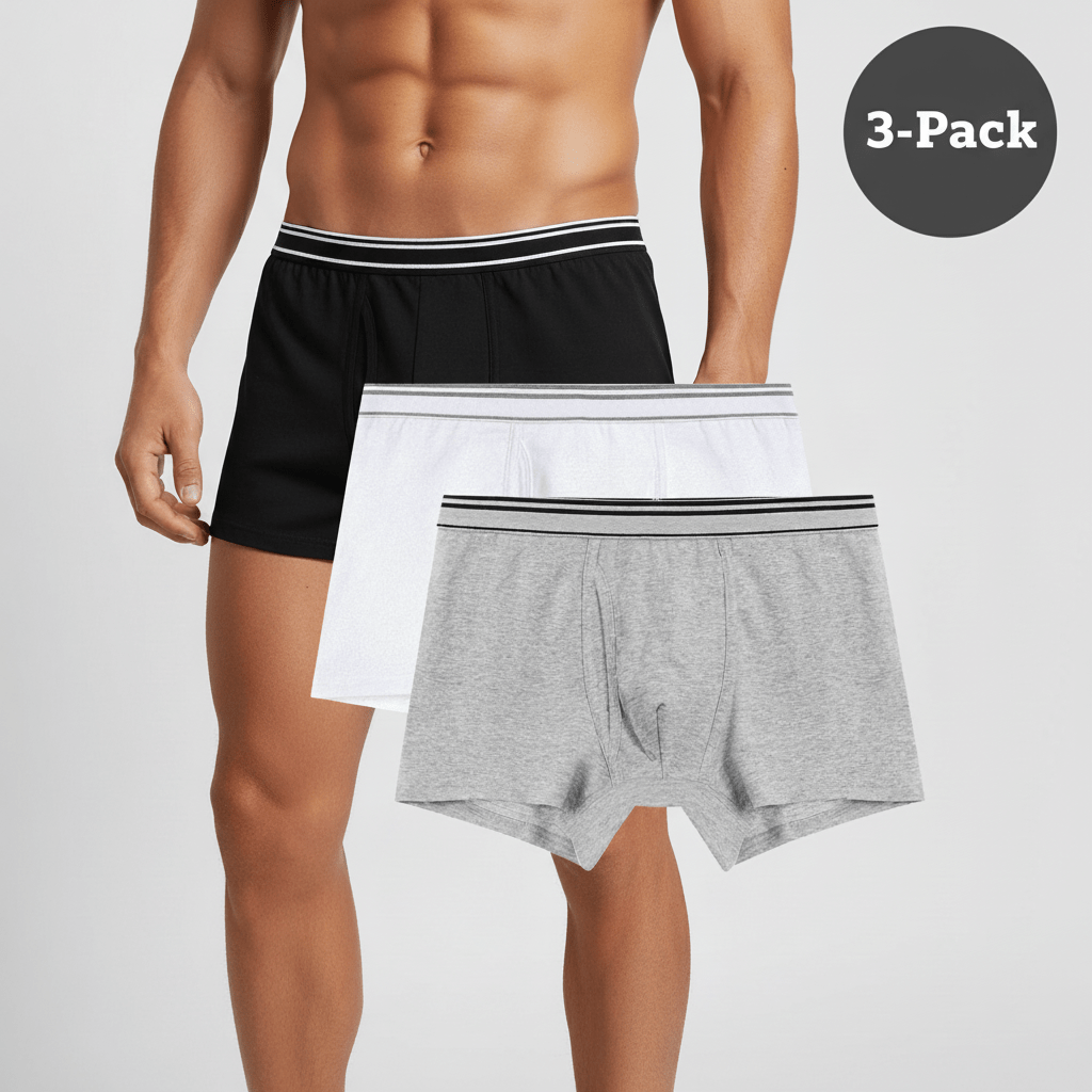 Men's Cotton Spandex Jersey 3 - Pack Trunks S - Shop Giordano