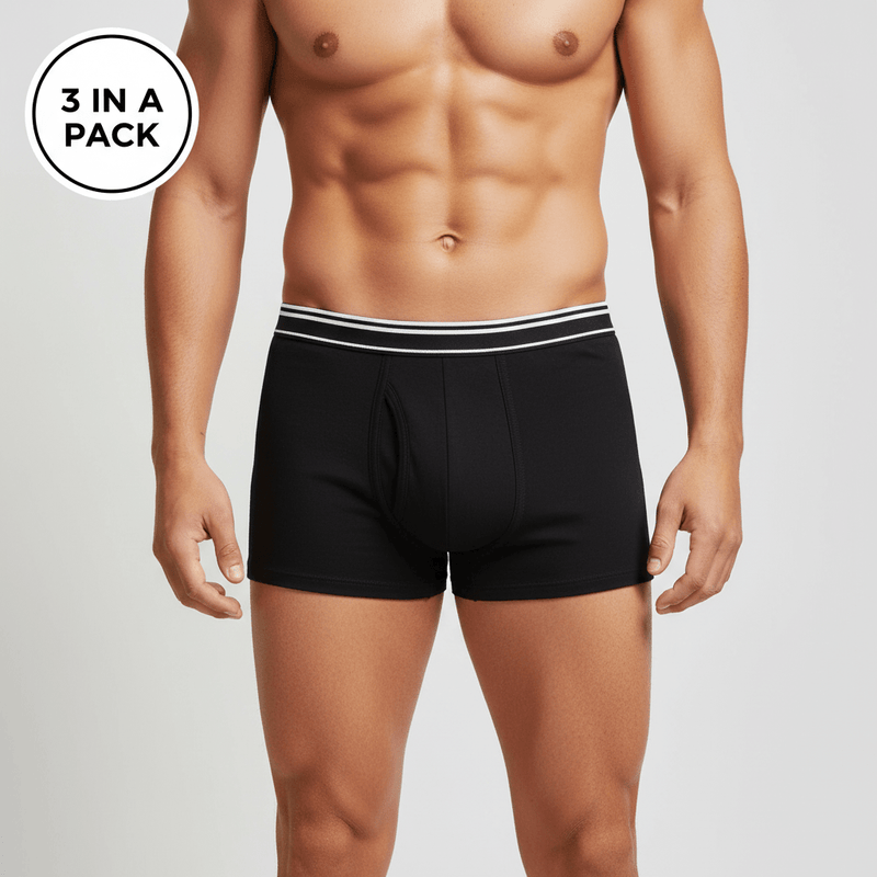 Men's Cotton Spandex Jersey 3 - Pack Trunks S - Shop Giordano