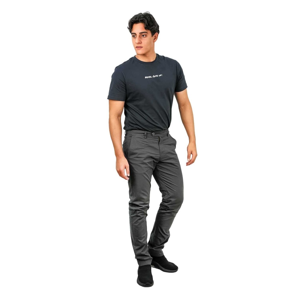 Men's Cotton Spandex Twill Slim Fit Khakis - Giordano