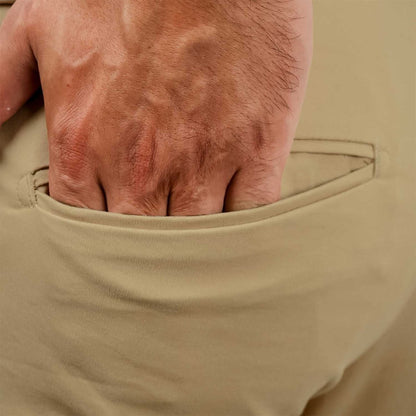 Men's Cotton Spandex Twill Slim Fit Khakis - Giordano