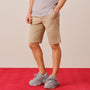 Men's Cotton Twill Bermuda Shorts: Slim Fit, Elastic Waist, Ultimate Comfort S - Shop Giordano