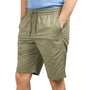 Men's Cotton Twill Bermuda Shorts: Slim Fit, Elastic Waist, Ultimate Comfort S - Shop Giordano