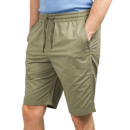 Men's Cotton Twill Bermuda Shorts: Slim Fit, Elastic Waist, Ultimate Comfort - Giordano