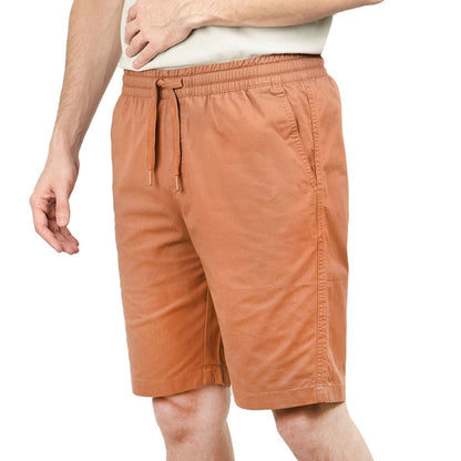 Men's Cotton Twill Bermuda Shorts: Slim Fit, Elastic Waist, Ultimate Comfort - Giordano