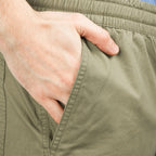 Men's Cotton Twill Bermuda Shorts: Slim Fit, Elastic Waist, Ultimate Comfort S - Shop Giordano