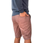 Men's Cotton Twill Bermuda Shorts: Slim Fit, Elastic Waist, Ultimate Comfort S - Shop Giordano