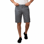 Men's Cotton Twill Bermuda Shorts: Slim Fit, Elastic Waist, Ultimate Comfort S - Shop Giordano