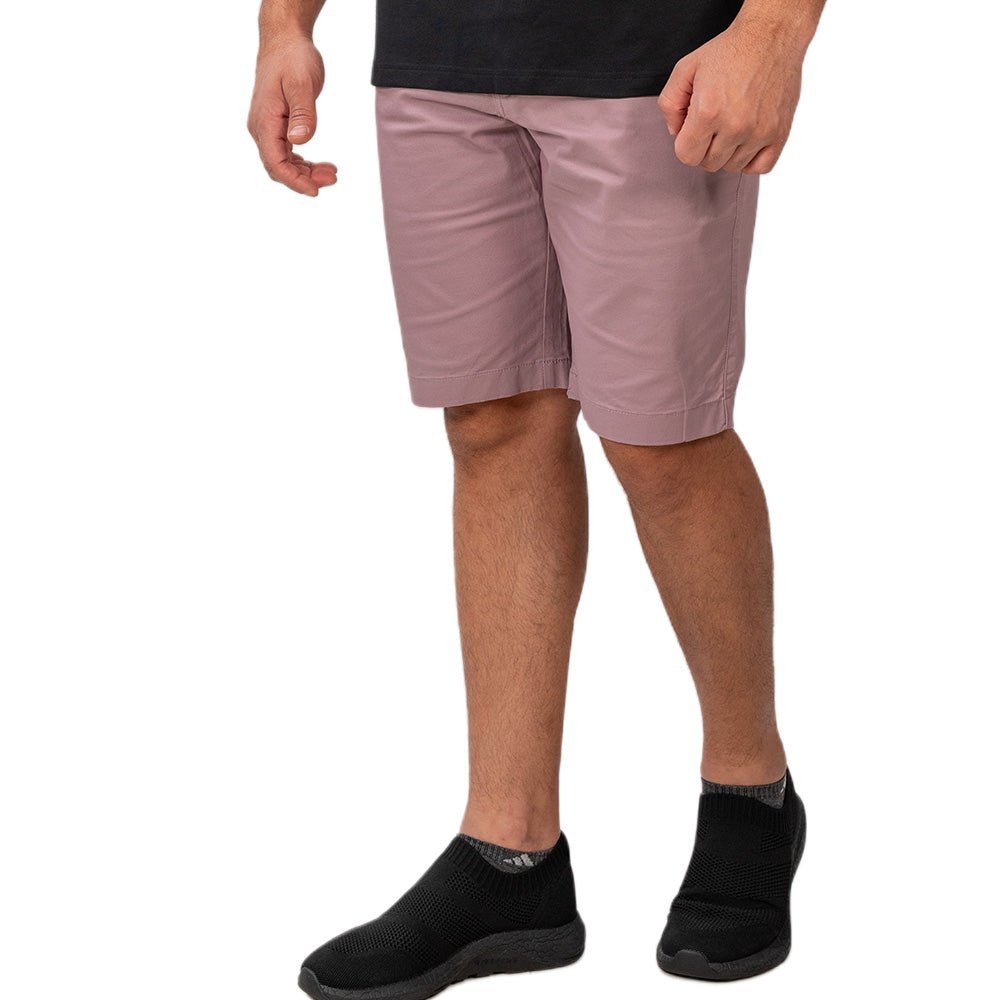 Men's Cotton Twill Bermuda Shorts: Slim Fit, Elastic Waist, Ultimate Comfort S - Shop Giordano