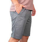 Men's Cotton Twill Bermuda Shorts: Slim Fit, Elastic Waist, Ultimate Comfort S - Shop Giordano