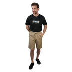 Men's Cotton Twill Bermuda Shorts: Slim Fit, Elastic Waist, Ultimate Comfort S - Shop Giordano