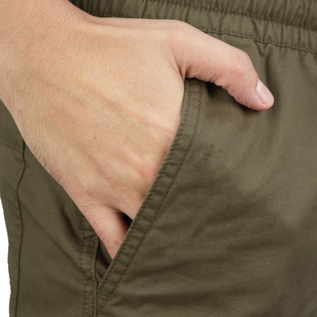 Men's Cotton Twill Bermuda Shorts: Slim Fit, Elastic Waist, Ultimate Comfort S - Shop Giordano