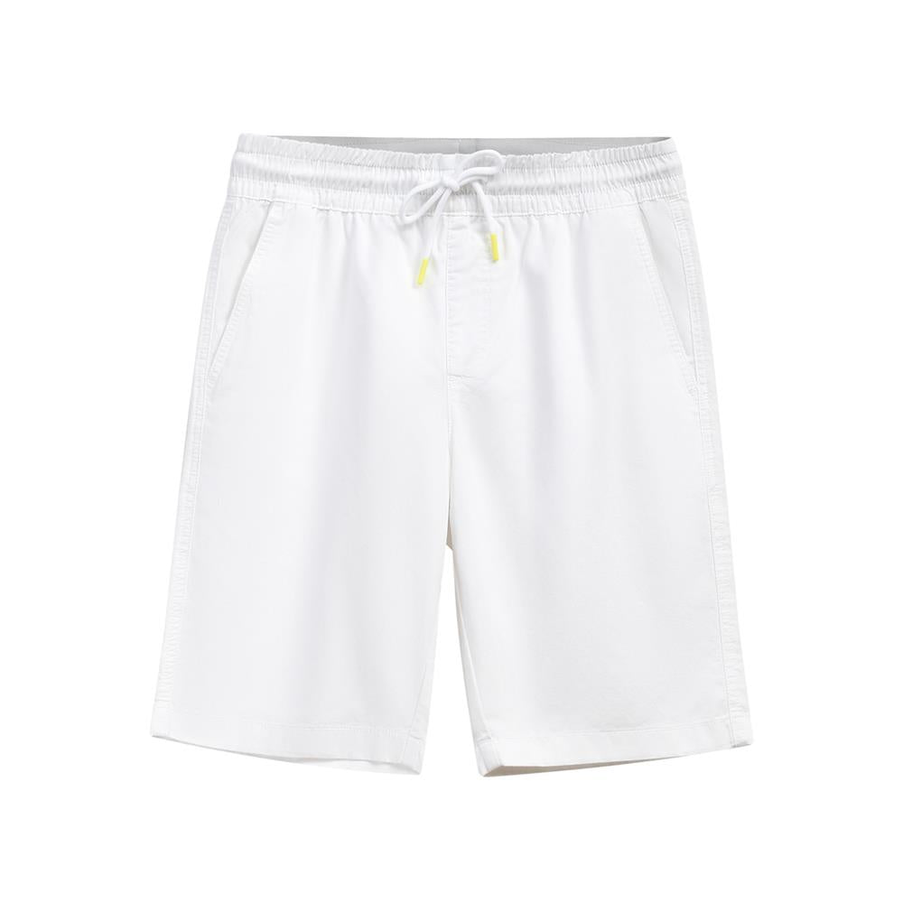 Men's Cotton Twill Bermuda Shorts: Slim Fit, Elastic Waist, Ultimate Comfort S - Shop Giordano