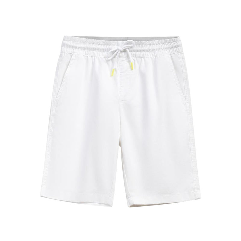 Men's Cotton Twill Bermuda Shorts: Slim Fit, Elastic Waist, Ultimate Comfort S - Shop Giordano
