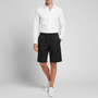 Men's Cotton Twill Bermuda Shorts: Slim Fit, Elastic Waist, Ultimate Comfort S - Shop Giordano