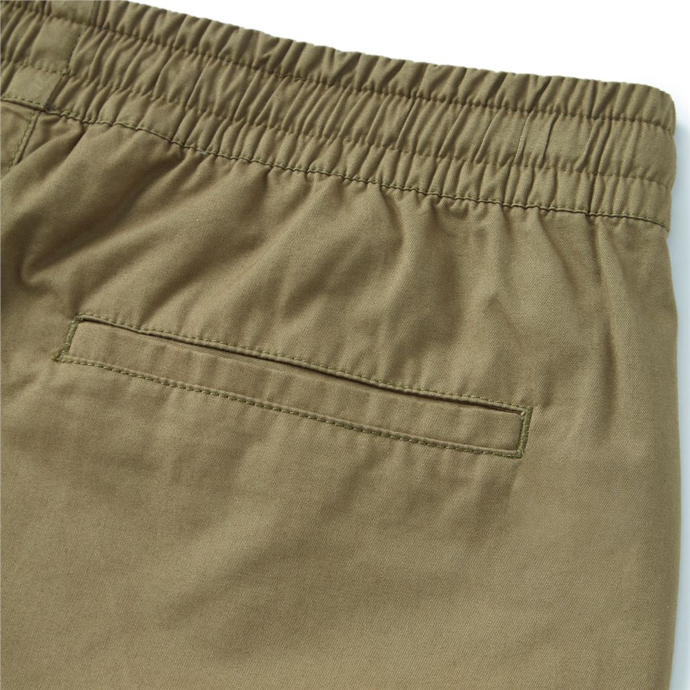 Men's Cotton Twill Cargo Shorts: Relaxed Fit, Elastic Waist Comfort - Giordano