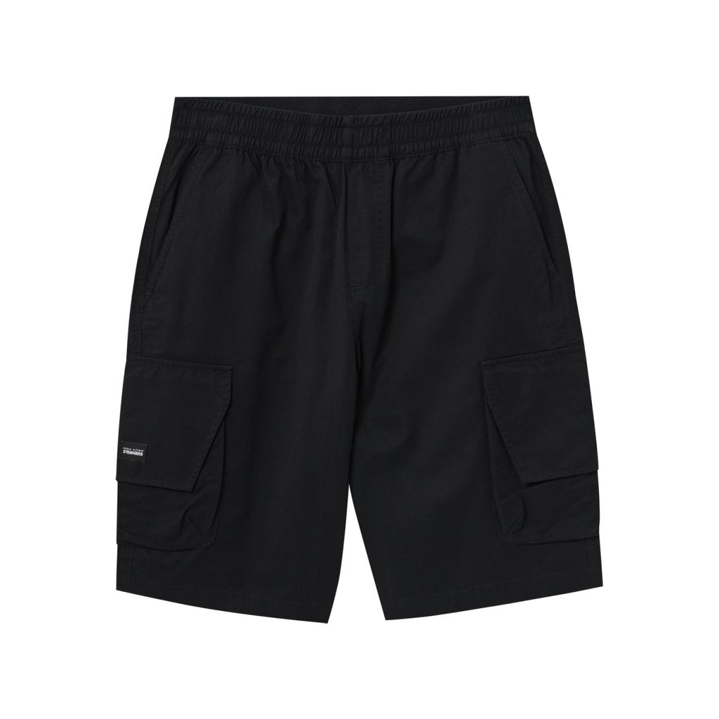 Men's Cotton Twill Cargo Shorts: Relaxed Fit, Elastic Waist Comfort S - Shop Giordano