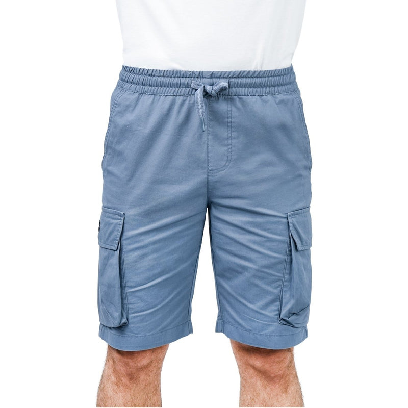 Men's Cotton Twill Cargo Shorts: Relaxed Fit, Elastic Waist Comfort S - Shop Giordano