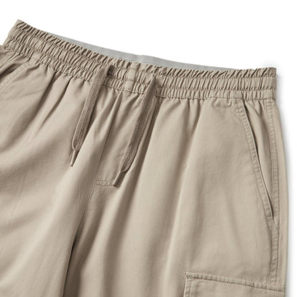 Men's Cotton Twill Cargo Shorts: Relaxed Fit, Elastic Waist Comfort - Giordano